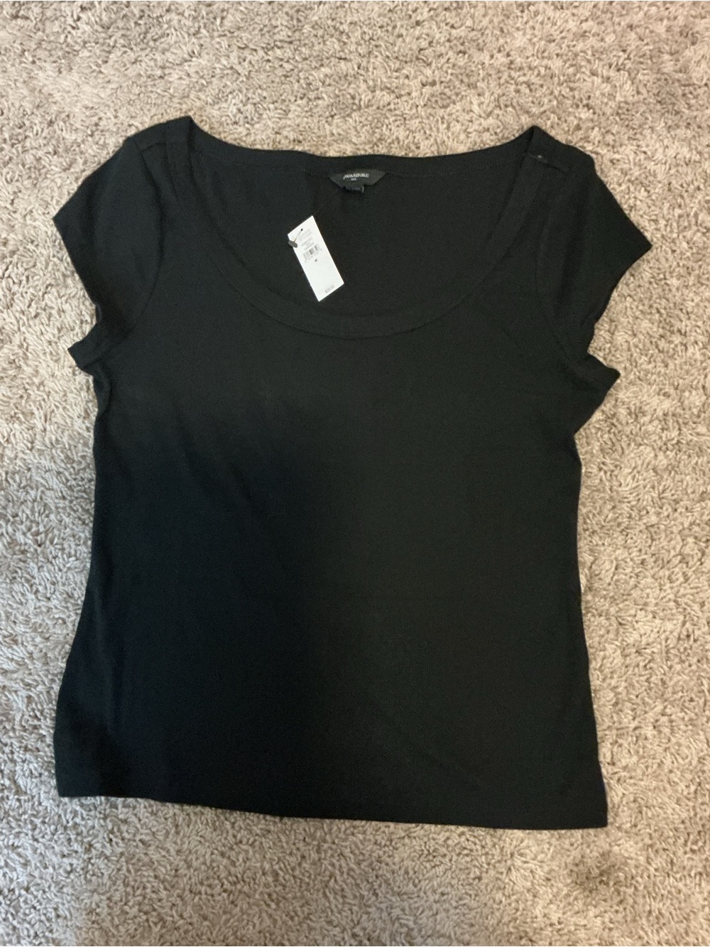 Banana Republic Basic Scoop Neck Black Women's Top